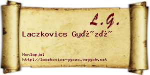 Laczkovics Győző névjegykártya