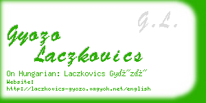 gyozo laczkovics business card